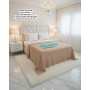 ETEHOMETEX ÇİFT KİŞİLİK %100 PAMUK HAVUZLU PİKE TAKIMI BEJ 8696474232071